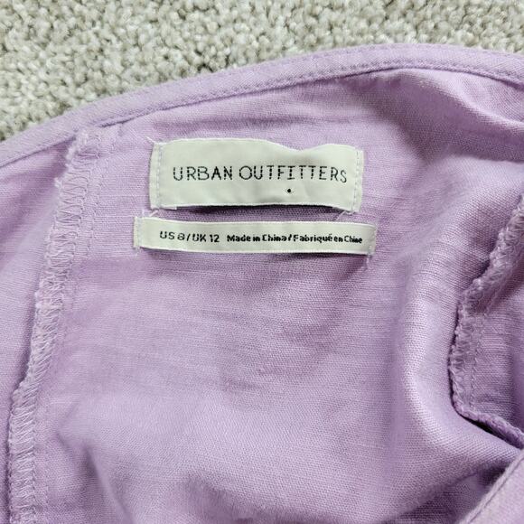 Urban Outfitters Womens Dress 8 Purple Halter Neck Open Tie Back Bodycon Mini - Picture 4 of 12